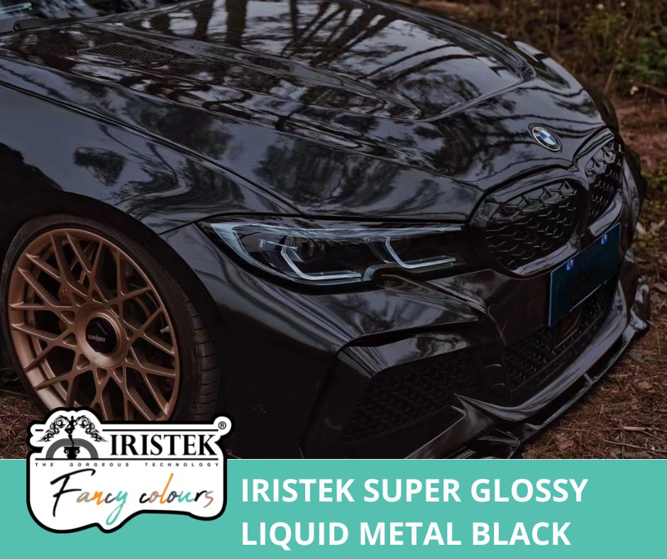 ⚠️NEW Spring Iristek colour #3⚠️Super Glossy Liquid Metal Black???? info@iristekeurope.com#Iristek #carwrapping #iristekeurope #metalblack #deepblack