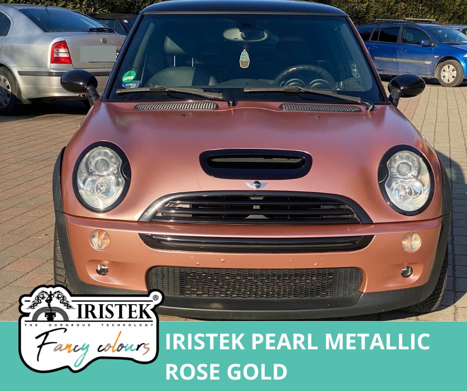 Mini in Pearl Metallic Rose Gold robe???????? @Rapid Fólia Kft. @rapidfolia ????info@iristekeurope.com