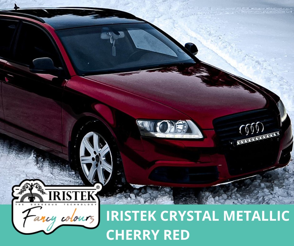 Real winter feeling from Finland! Crystal Metallic Cherry Red ????❄️????Yliteippaus.fi @yliteippaus.fi ????info@iristekeurope.com
